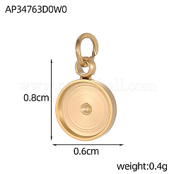 Оправы для подвесок из нержавеющей стали 304 в виде кабошонов&nbsp;STAS-OY006-37G