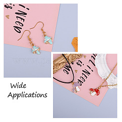 40шт 8 цвета сплава эмалевые подвески&nbsp;ENAM-FW0001-03