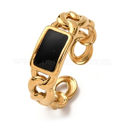 Кольца-манжеты из нержавеющей стали 304 с эмалью для женщин&nbsp;RJEW-F194-09G