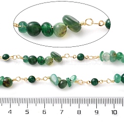 Цепи ручной работы из латуни со стеклянными звеньями&nbsp;CHC-F019-08G