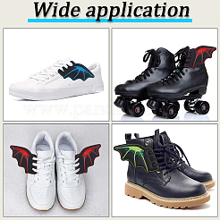 3 пара 3 цветов пряжки для обуви из искусственной кожи на Хэллоуин для аксессуаров для обуви своими руками&nbsp;AJEW-GF0011-81