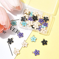 30шт 5 цвета сплава эмалевые подвески&nbsp;ENAM-FS0002-07