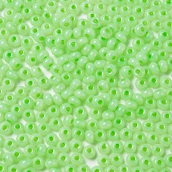 Стеклянные бусины с имитацией нефрита 3/0&nbsp;SEED-Z001-A-A14