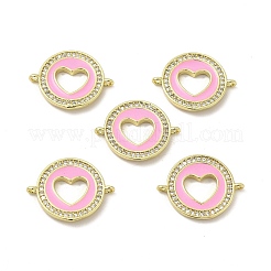 Шармы-соединители из латуни с микропаве из прозрачного кубического циркония&nbsp;KK-E068-VB053-1