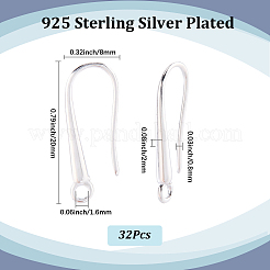 32 Stück Messing Ohrhaken&nbsp;KK-SC0006-57S