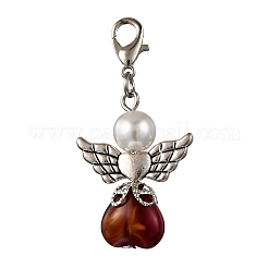 Стеклянный кулон в виде сердца ангела&nbsp;HJEW-JM03807