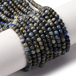 Нитки бусины из натурального ляписа-лазури&nbsp;LS-G-L629-A01-3mm