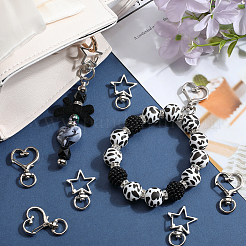 40 шт. 2 стиля поворотных карабинов из цинкового сплава&nbsp;FIND-SP0002-56A