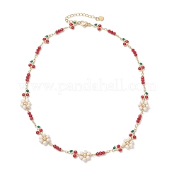 Collares con forma de flor&nbsp;NJEW-JN06292