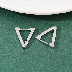 Серьги-кольца из нержавеющей стали 304 с треугольными вставками&nbsp;EJEW-P324-01P