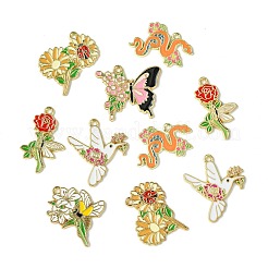 30 Stück 6 Arten Legierung Emaille Anhänger&nbsp;ENAM-CJ0006-28