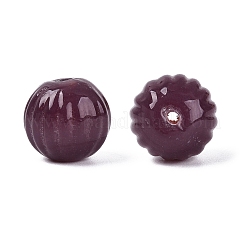 Perles de verre filées côtelées faites à la main&nbsp;LAMP-N042-04H