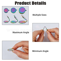 12 pieza de 3 estilos de pendientes de puño de acero inoxidable 304&nbsp;EJEW-HS0001-36RC