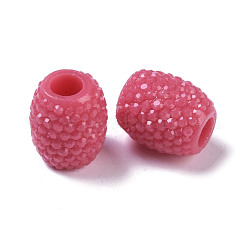 Perline europee in resina opaca color gelatina&nbsp;RESI-B025-02A-13