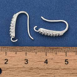 Ohrhaken aus Messing mit Mikropflaster und klaren Zirkonia&nbsp;KK-A231-02S