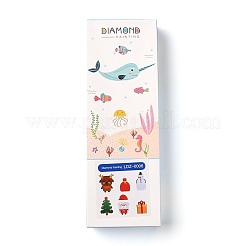 Kits d'autocollants de peinture au diamant bricolage thème de noël pour enfants&nbsp;DIY-H123-03