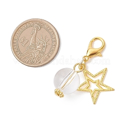 Акриловые круглые бусины и подвески из сплава&nbsp;HJEW-JM04639