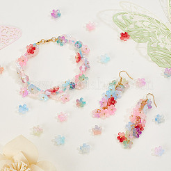 150 шт. 15-х цветные прозрачные стеклянные колпачки для бусин&nbsp;GLAA-PH0004-05