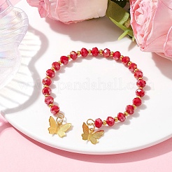 Braccialetti rotondi con perline di vetro&nbsp;BJEW-JB09964-02