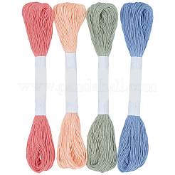 4 Strang 4 Farben 6-lagiges Baumwollstickgarn&nbsp;EMBR-WH20001-003D