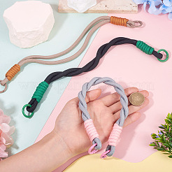 3 шт. 3 стиля полиэстеровый шнур для телефона ремешок на руку цепи&nbsp;AJEW-TA0002-62A
