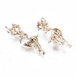 Латунные микропаве прозрачные подвески с фианитом&nbsp;KK-S359-133-RS