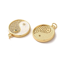 Латунь микропаве циркония с подвесками из синтетического опала&nbsp;KK-D096-12G