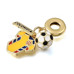 Europäische Anhänger aus Messing und Emaille mit Fußballmotiven&nbsp;KK-CBA8E93-01A