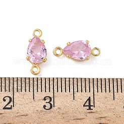 Шармы-соединители из латуни с паве из кубического циркония&nbsp;KK-Z136-77G-02