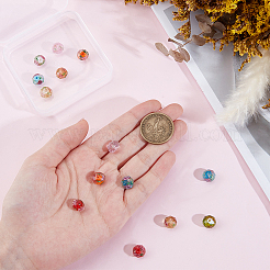 30шт 10 цвета ручной работы золотой песок бусины лэмпворк&nbsp;LAMP-PA0001-35