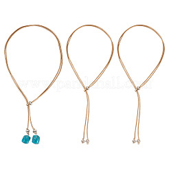 Fabrication de collier coulissant en cordon de polyester ciré&nbsp;NJEW-TAC0018-04