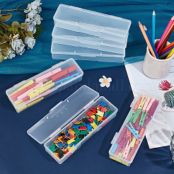 Durchscheinende Mini-Werkzeugaufbewahrungsboxen aus Kunststoff mit Klappdeckel&nbsp;CON-WH0086-168