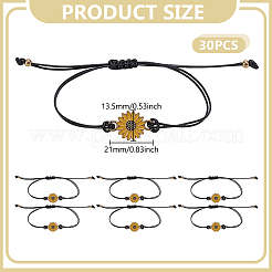 30 шт. регулируемый плетеный браслет из вощеного шнура для женщин&nbsp;BJEW-GO0001-27