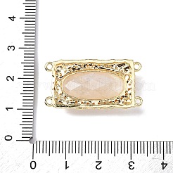 Латунные многорядные звенья с микропаве из кубического циркония и натуральным драгоценным камнем&nbsp;KK-Z096-04G