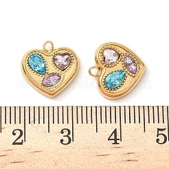 Подвески в форме сердца из нержавеющей стали 304&nbsp;STAS-H483-37G-02