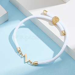 1 bracelet coulissant réglable en nylon pour femme&nbsp;BJEW-LP0001-33Z-G