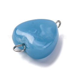 Подвески-сердечки в виде акриловых имитаций драгоценных камней&nbsp;PALLOY-JF03510-01