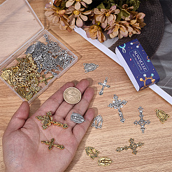 48 Stück 12 Stile DIY Legierung Anhänger und Link Zubehörse Kits&nbsp;FIND-SC0021-27