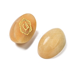 Natürliche gelbe Jade ovale Display-Dekorationen&nbsp;G-F774-01B