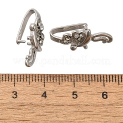 PVD-Vakuumbeschichtung und langlebiges plattiertes Messing mit Strass-Klemmbügeln&nbsp;KK-S402-06E-NR
