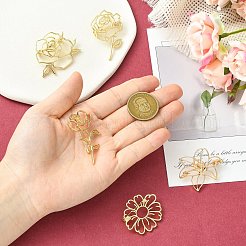 5 Stück 5 Stile Legierung Anstecknadeln für Kleidung&nbsp;JEWB-CJ0003-23