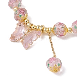 Handgefertigte Armbänder mit Anhängern aus Goldsandperlen&nbsp;BJEW-JB13010-01