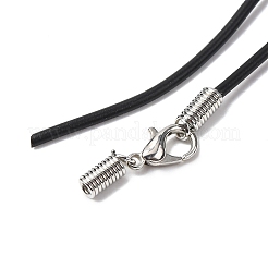 Черная резина материалы ожерелье шнура&nbsp;NFS045-2