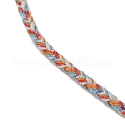 Изготовление ожерелий из круглого нейлонового хлопкового шнура диаметром 3.5 мм&nbsp;NJEW-C106-03RG-12