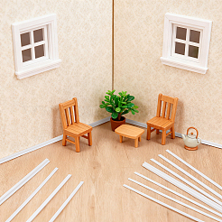 16 pièce de 4 styles de lignes décoratives en PLA pour maison de poupée&nbsp;DIY-FG0010-35