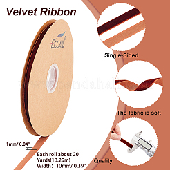 Rubans de velours simple face&nbsp;OCOR-WH0080-14C-02