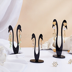 Espositori per orecchini in acrilico cigno 3 pz 3 misure&nbsp;EDIS-WH0029-39