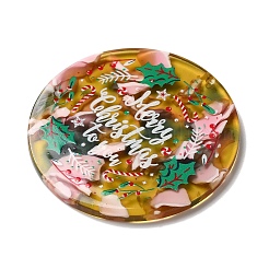 Transparente Anhänger aus Zelluloseacetat (Harz) mit Weihnachtsmotiven&nbsp;OACR-L018-03B