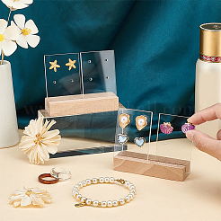 Прозрачный акриловый держатель для сережек-органайзеров&nbsp;EDIS-WH0031-01