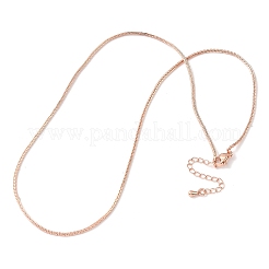 Ожерелья из латунной цепочки «Бостон» толщиной 1 мм&nbsp;NJEW-Z097-02RG